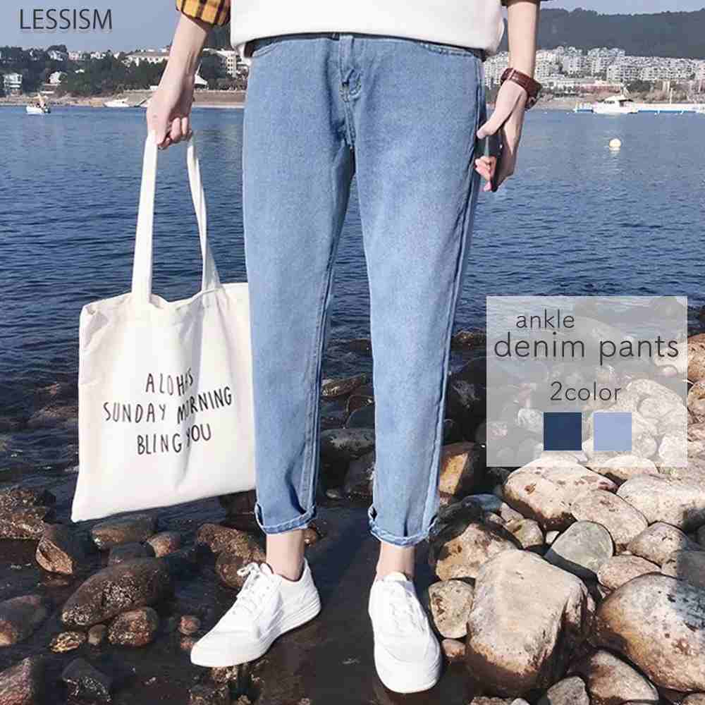 楽天市場】ジーンズ メンズ アンクルデニムパンツ 秋 黒 防風 スキニー