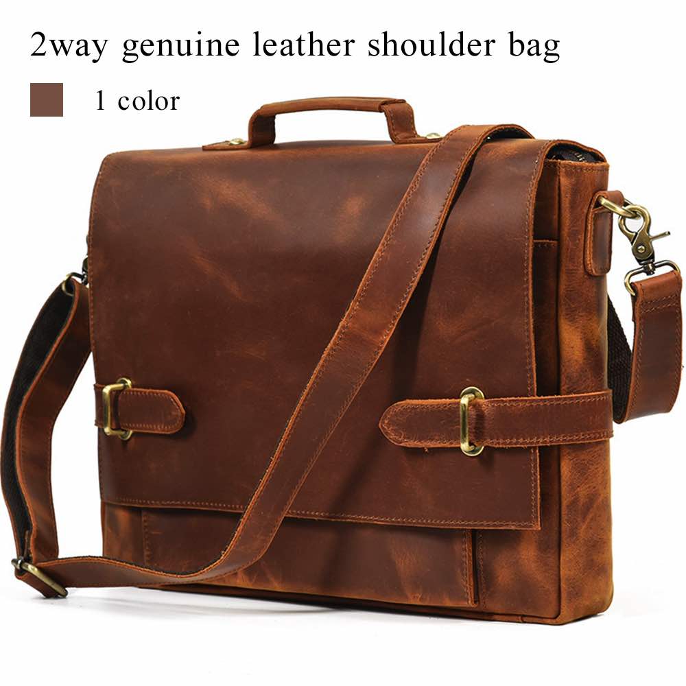 ビジネスバッグ メンズ 2way本革ショルダーバッグ 15インチ ショルダーバッグ ビジネス パソコン 本革 50代 レザー A4 ノートPC 30代 40代 軽量 3WAY ブリーフケース 革 通学 冬 バッグ トートバッグ おしゃれ 大容量 ハイ 春 夏 秋 男子 ブランド 黒 革 小さい｜TOKYO SIC（トウキョウシック） 15,360円