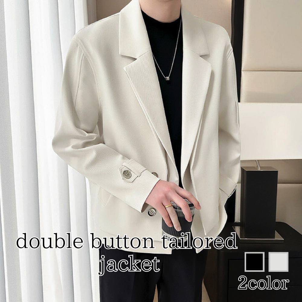【＼クーポン利用で20%OFF!／】 テーラードジャケット メンズ ダブルボタンテーラードジャケット 厚手 Tシャツ 中綿 大きい チェック テーラード 30代 冬 秋 カジュアル スーツ セール ブレザー 40代 アウター 白 テーラードジャケット 春 ジャケット ブルゾ｜TOKYO SIC（トウキョウシック）