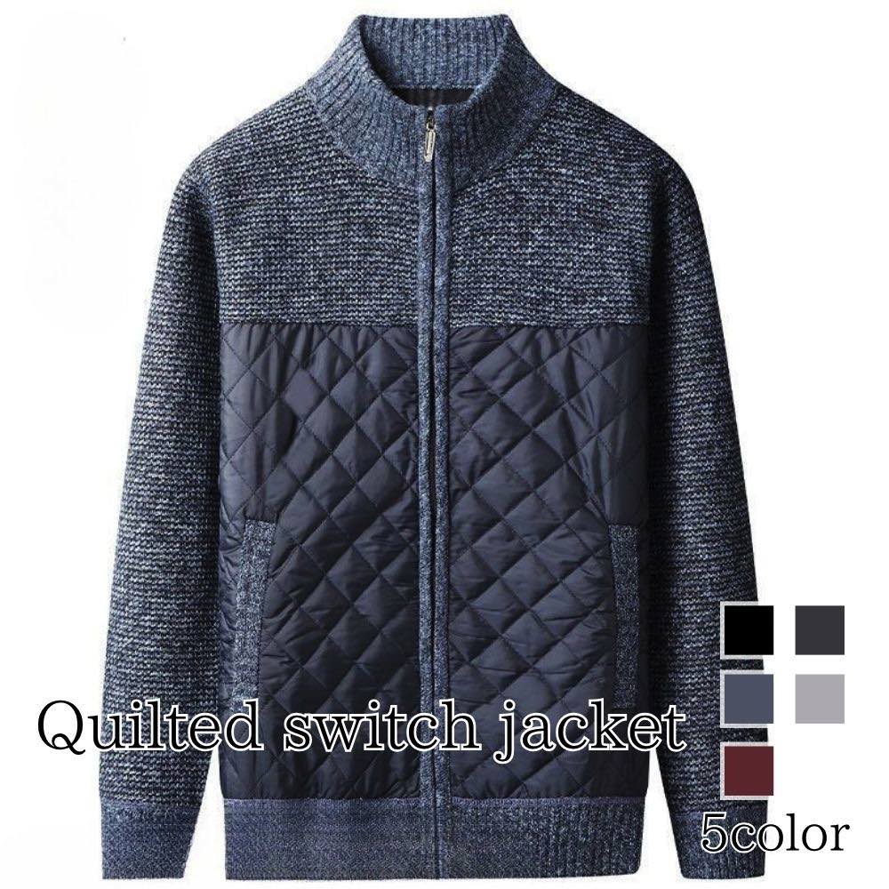 【＼クーポン利用で20%OFF!／】 ブルゾン メンズ キルティング切り替えジャケット かっこいい 防寒 ジャケット おすすめ パーカー シニア 大きいサイズ ゴルフ ボア マウンテン 秋 中綿 冬 コーデ 作業着 ブランド ビジネス きれいめ ジャンパー 厚手 キルティン