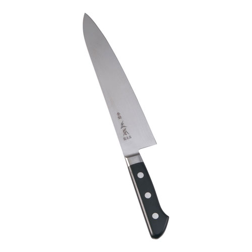 正本総本店 正本 ハイパーモリブデン鋼 ツバ付牛刀 両刃 21cm｜Webby
