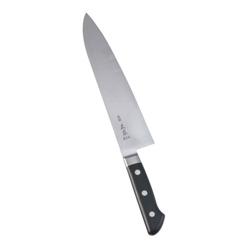 正本総本店 正本 ハイパーモリブデン鋼 ツバ付牛刀 両刃 24cm