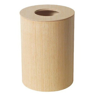 SAITO WOOD サイトーウッド 木製ルーム用ゴミ入れ 蓋付 栓白木 952H 大