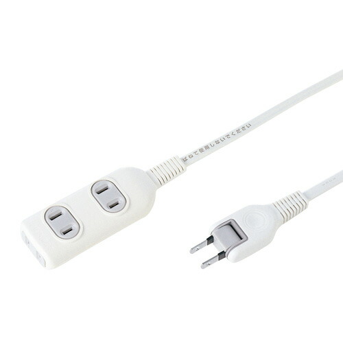 サンワサプライ 電源タップ 2P 3個口 3m ホワイト TAP-3W3N画像