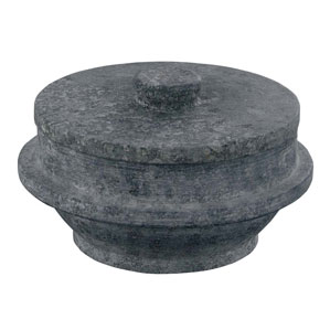 長水 遠赤 石焼釜 石蓋付 補強リング無 16cm