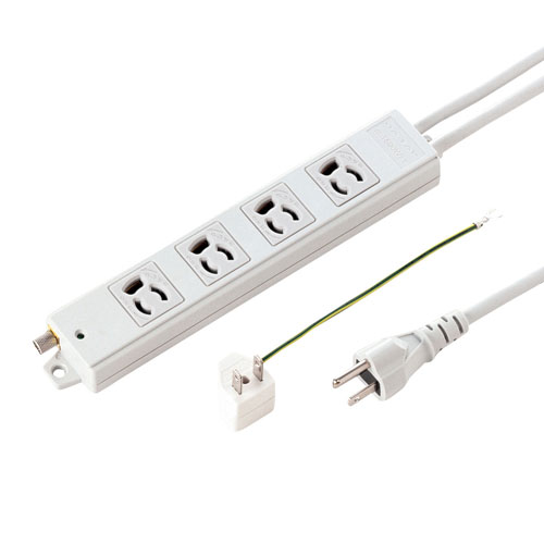 サンワサプライ 抜け止めタップ 4個口 10m TAP-5431MGN2-10