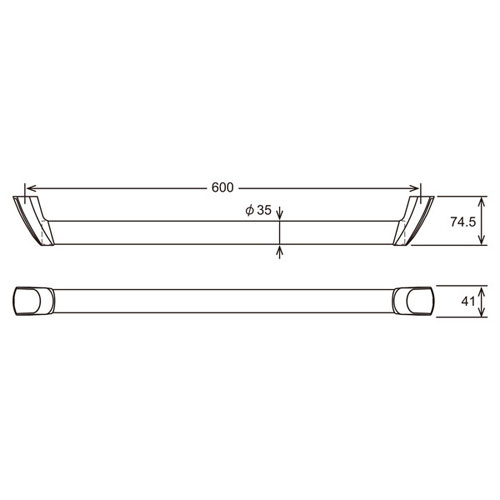 ハイロジックブラック手摺I型600mm97319