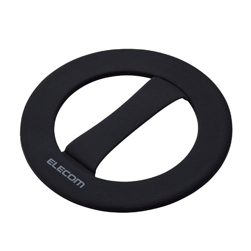エレコム ELECOM スマホリング ワイヤレス充電対応 落下防止 シリコン素材 超薄型 iPhone Android その他各種対応 ブラック P-STBNCIBK