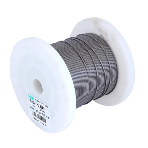 ニッサチェイン ステンレスワイヤー ビニルコート 透明チューブ 1.2mm×100m R-SY12V 10,975円