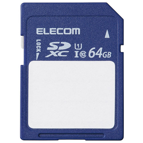 エレコム ELECOM 文字が書ける SDXC メモリカード 64GB MF-FS064GU11C|Webby