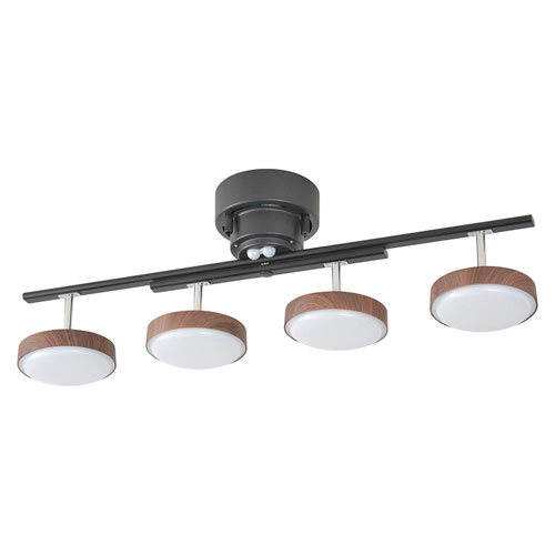 オーム電機 LED 4灯シーリングライト ダークブラウン LT-YLS4RC-K 12,248円
