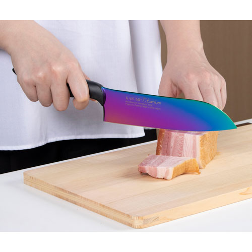 送料無料 調理 製菓道具 追加で何個買っても同梱０円 送料無料 あす楽 スミカマ 三徳包丁 包丁 ナイフ 霞 Kasumi チタニウム 三徳包丁 18cm オパール 218 Ra Webby