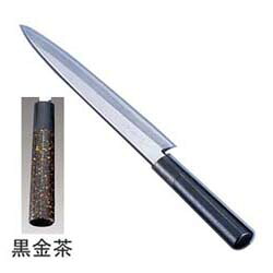 歌舞伎調 和庖丁 忠舟 柳刃 24cm 黒金茶 ATD0101