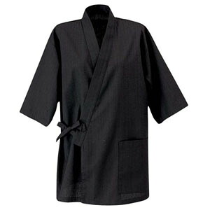 作務衣 男女兼用 チャコール 消炭 S JT-2011 サーヴォ サンペックスイスト 業務用 ユニフォーム 制服