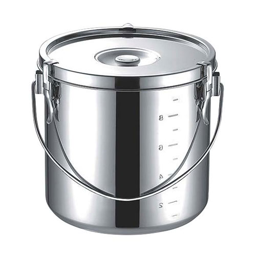 本間製作所 18-8 厚底 給食缶 18cm 4.4L