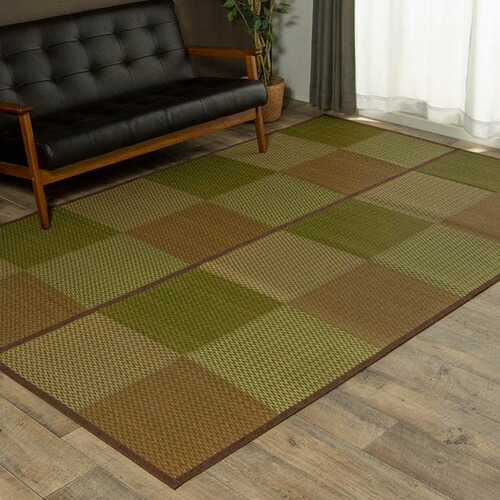 高質で安価 い草ラグ 花ござ カーペット ラグ 4 5畳 格子柄 市松柄 Dxピーア ブラウン 本間4 5畳 約286 286cm 最先端 Staging Ocanaocanaycia Com