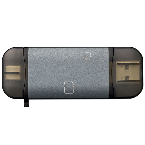 ナカバヤシ Digio2 USB3.2（gen1） Type-C&A アルミカードリーダー グレー CRW-DC3SD76GY
