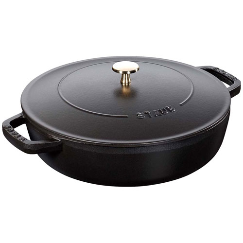STAUB ブレイザーソテーパン　26cm ブラック（シャイニーブラック） 楽天市場】ストウブ ブレイザー・ソテーパン 26cm シャイニーブラック