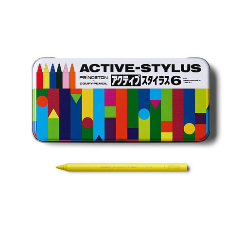 プリンストン PRINCETON ACTIVE STYLUS タッチペン 汎用-iPad用モード切替機能搭載 ペン先2mm 充電式 ペン先交換 きいろ PSA-TPRCP-YL