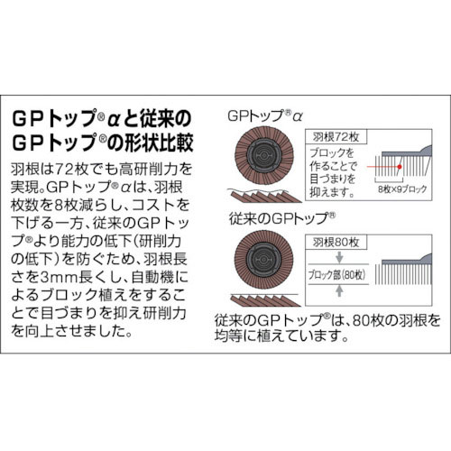 TRUSCO GPトップα ねじ込み式 アランダム φ100 GP100AL 10枚入 80# DIY