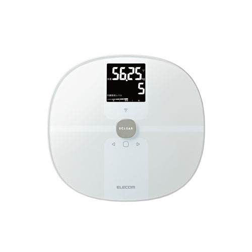 エレコム ELECOM 体重計 体組成計 自動認識機能付 MRI測定 スマホ連動 体脂肪率 BMI 骨格筋率 骨量 基礎代謝 ホワイト HCS-WFS03WH