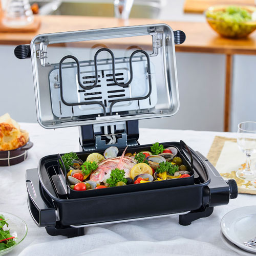 アイリスオーヤマ マルチロースター 容器付 EMT-1103-B ブラック
