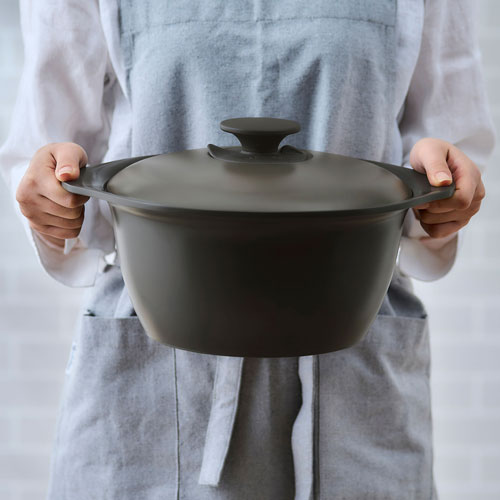 アイリスオーヤマ 無加水鍋 24cm MKS-24 チャコールグレー