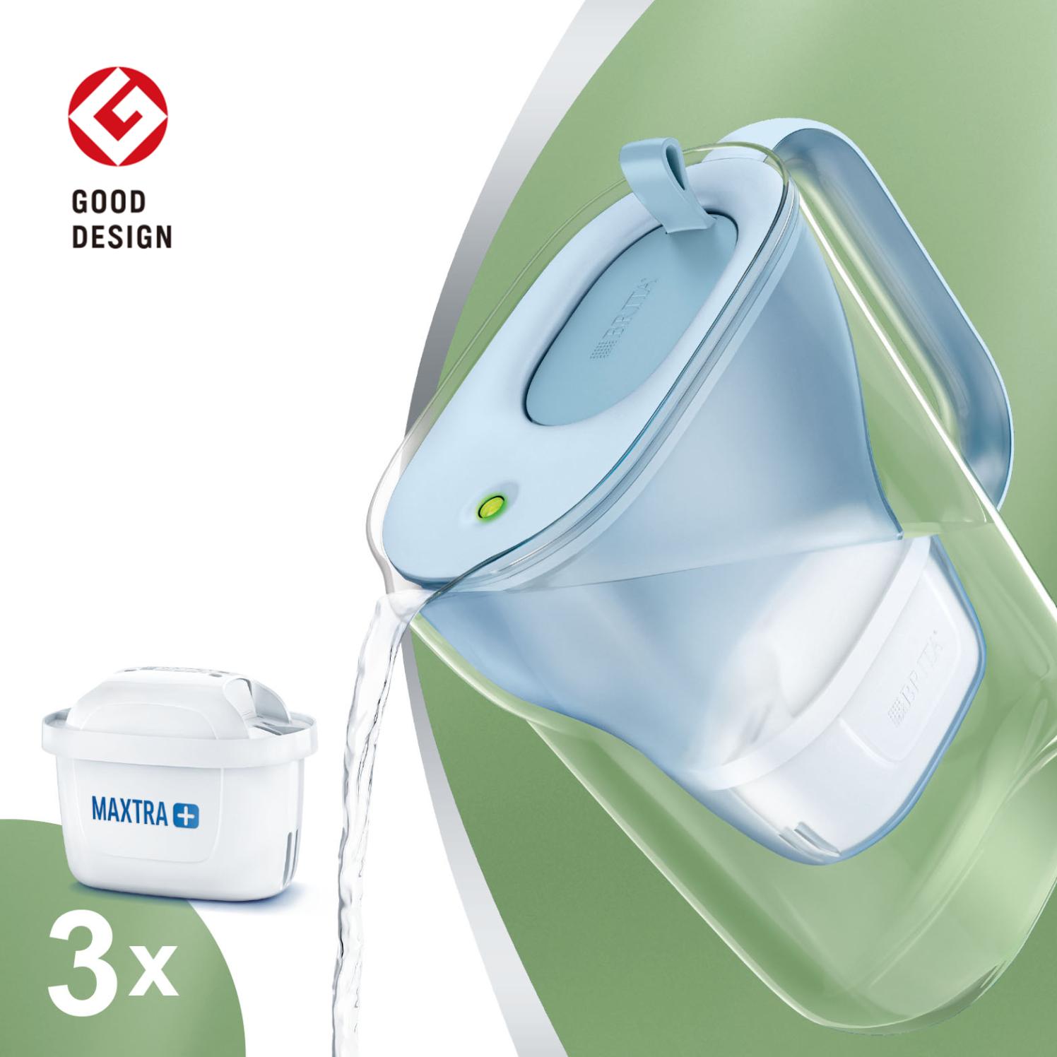 【送料無料】【BRITA】ブリタ ポット型浄水器 スタイルエコ パウダーブルー マクストラプロ カートリッジ 3個入り 6,075円