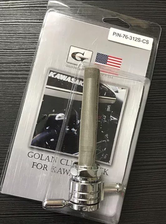 Dogstar ドッグスター Golan[ゴラン] ガソリンコック【KAWASAKI Z専用】 Z1900SUPER4 Z2Z750FOUR Z2750RS Z900KZ900 Z750-D1KZ750D Z650LTD Z1000空冷 Z1-R Z1-RII GPZ1100 W1 SA S W3 650RS KAWASAKI カワサキ 燃料コック 燃料関連 エンジン｜ウェビック　店