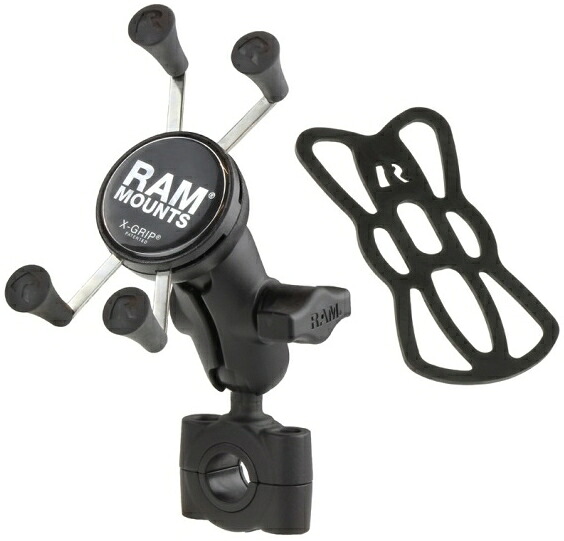 RAM MOUNTS ラムマウント Xグリップ＆バーマウントベースセット(ショートアーム) スマートフォンホルダー・スマートフォンマウント 電子機器類