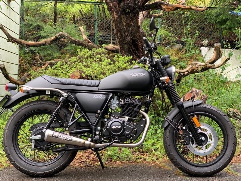 月木レーシング ツキギレーシング TRエキゾーストシステム ダウンタイプ メガホンサイレンサー Legend150S GPX フルエキゾーストマフラー マフラー