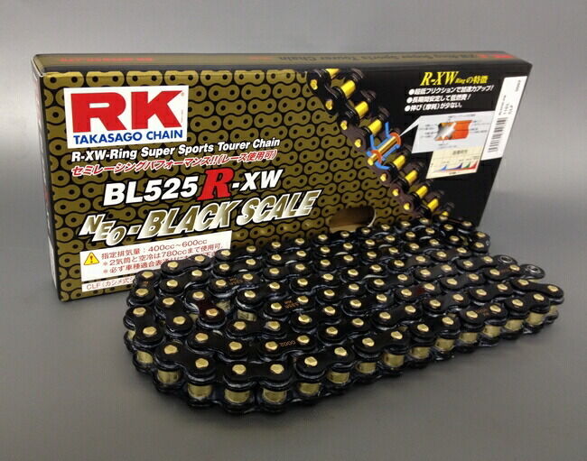 RK JAPAN RKジャパン BLブラックスケールシリーズチェーン BL525R-XW DUCATI ドゥカティ HONDA ホンダ KAWASAKI カワサキ SUZUKI スズキ トライアンフ YAMAHA ヤマハ チェーン 駆動系 リンク数：92｜ウェビック　店 10,896円