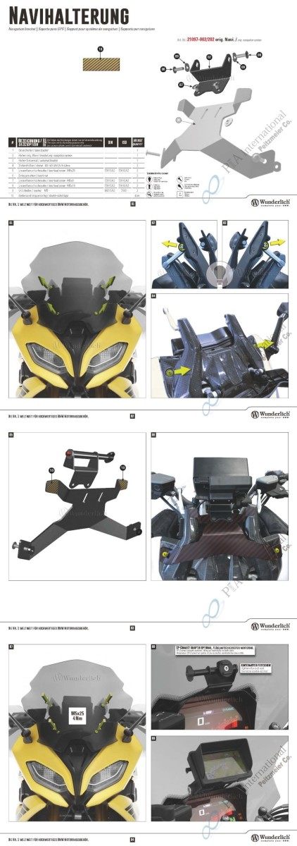 Wunderlich ワンダーリッヒ R1250RS 純正ナビ用ホルダーステー お得な情報満載 純正ナビ用ホルダーステー