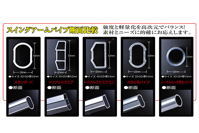 G-Craftジークラフトスイングアームトリプルスクエアスタビ付きZ125プロ