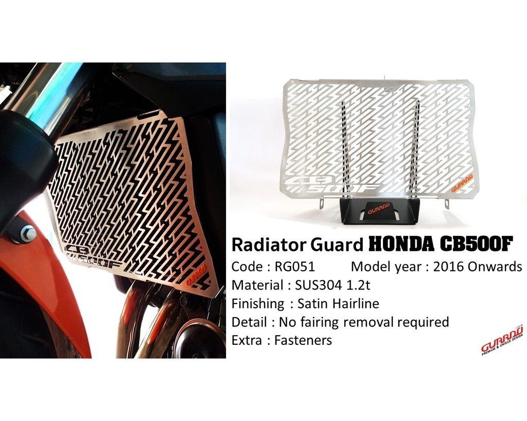 GUARDO ガルドー Stainless Steel Radiator Guard CB500F CB400F HONDA ホンダ ラジエーターコアガード・オイルクーラーコアガード 冷却関連 エンジン