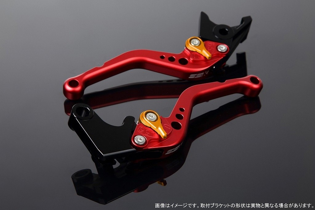 SPEEDRA スピードラ アジャストレバー スタンダードショート XMAX YAMAHA ヤマハ ブレーキレバー ハンドル周辺パーツ ハンドル レバー本体カラー:マットレッド / アジャスターカラー:マットゴールド