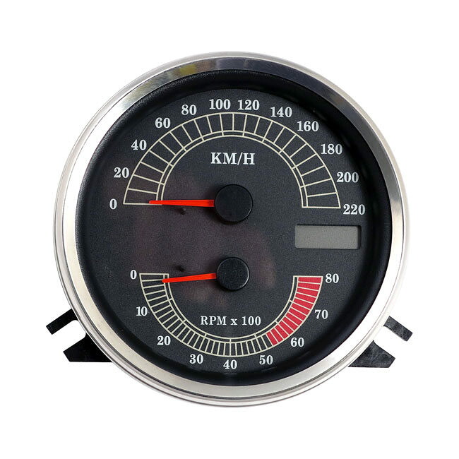MCS エムシーエス スピードメーター／タコメーター KMH ’L’ フェイス【SPEEDO／TACHOMETER FACE】 00-03 SOFTAIL； 94-03 FLHRNU HARLEY-DAVIDSON ハーレーダビッドソン スピードメータータコメーターキット メーター・インジケーター関係 電装系