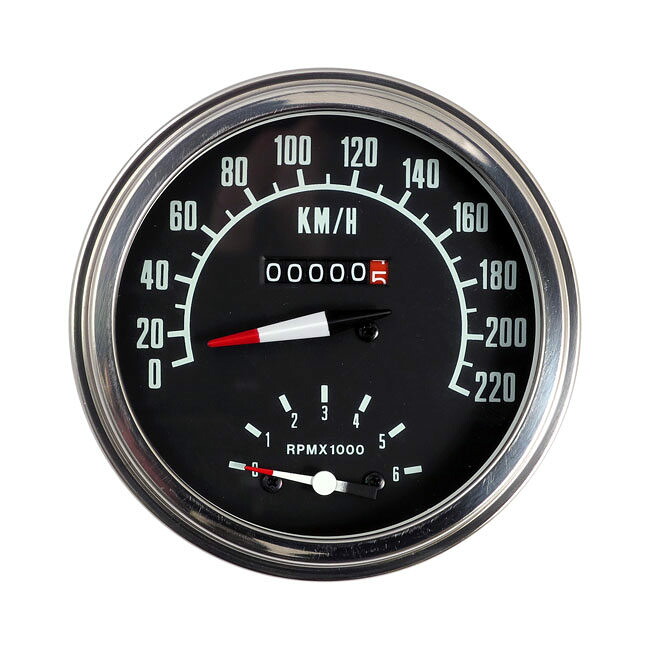 MCS エムシーエス スピードメーター タコメータ付き 73-84 フェイス (I)【SPEEDOMETER WITH TACHO FACE (I)】 スピードメータータコメーターキット メーター・インジケーター関係 電装系