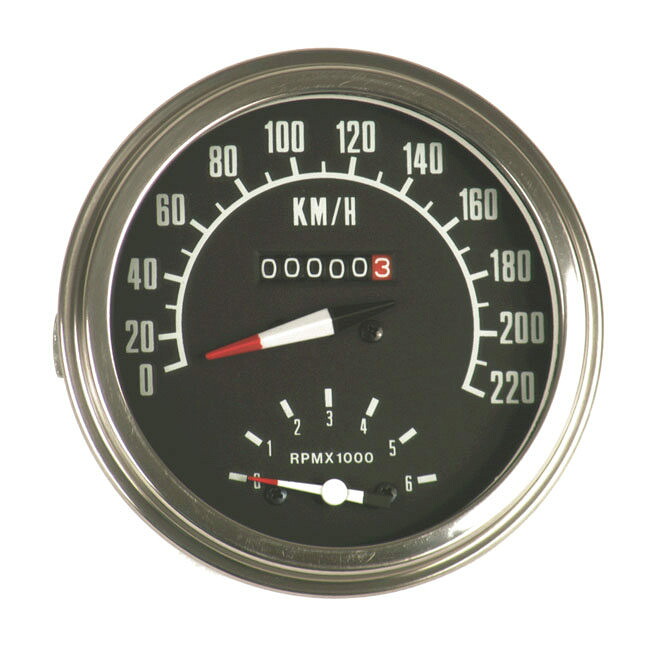 MCS エムシーエス スピードメーター タコメータ付き 73-84 フェイス (I)【SPEEDOMETER WITH TACHO FACE (I)】 スピードメータータコメーターキット メーター・インジケーター関係 電装系