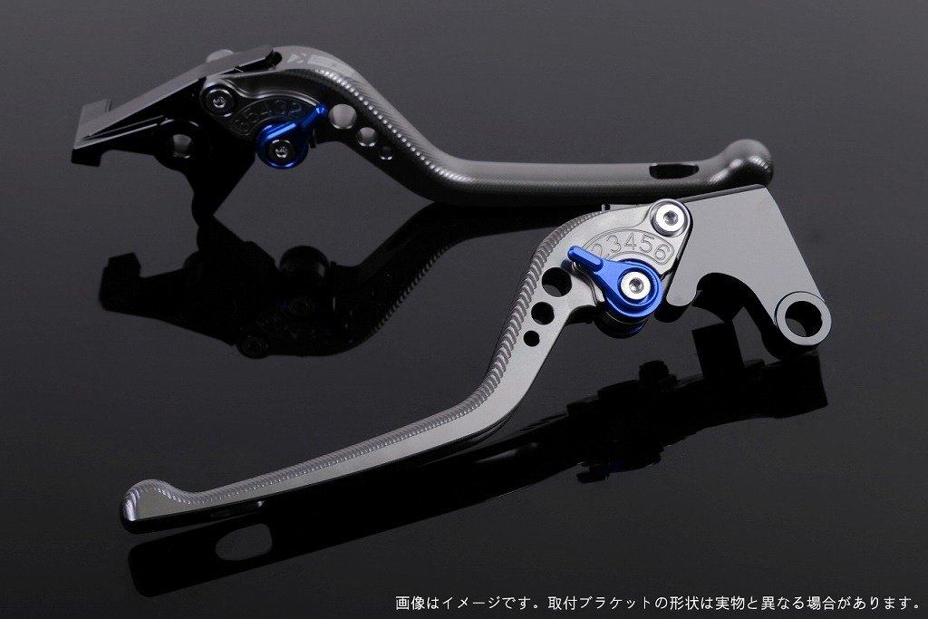 SPEEDRA スピードラ アジャストレバー 3Dロング スクランブラーカフェレーサー DUCATI ドゥカティ ブレーキレバー ハンドル周辺パーツ ハンドル レバー本体カラー：チタン / アジャスターカラー：ブルー