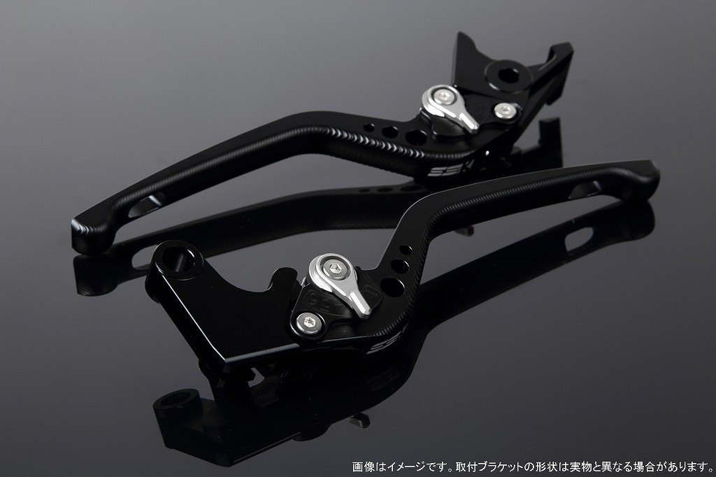 SPEEDRA スピードラ アジャストレバー 3Dロング XMAX YAMAHA ヤマハ ブレーキレバー ハンドル周辺パーツ ハンドル レバー本体カラー：マットブラック / アジャスターカラー：マットシルバー