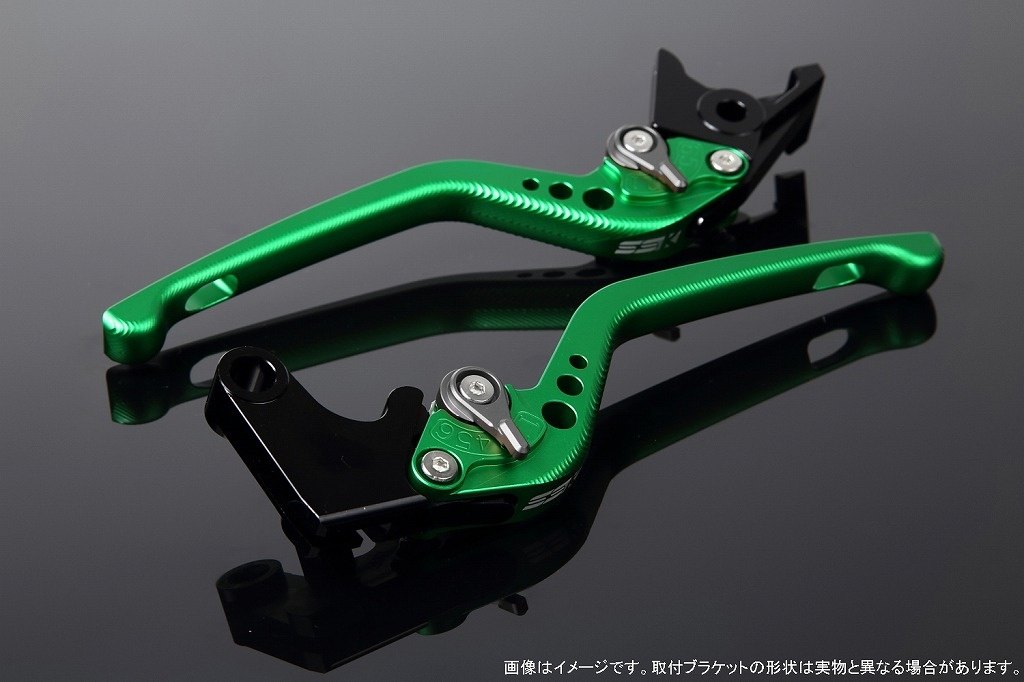 SPEEDRA スピードラ アジャストレバー 3Dロング ADV150 ADV160 PCX125 PCX160 HONDA ホンダ ブレーキレバー ハンドル周辺パーツ ハンドル アジャスターカラー：マットチタン / レバー本体カラー：マットグリーン