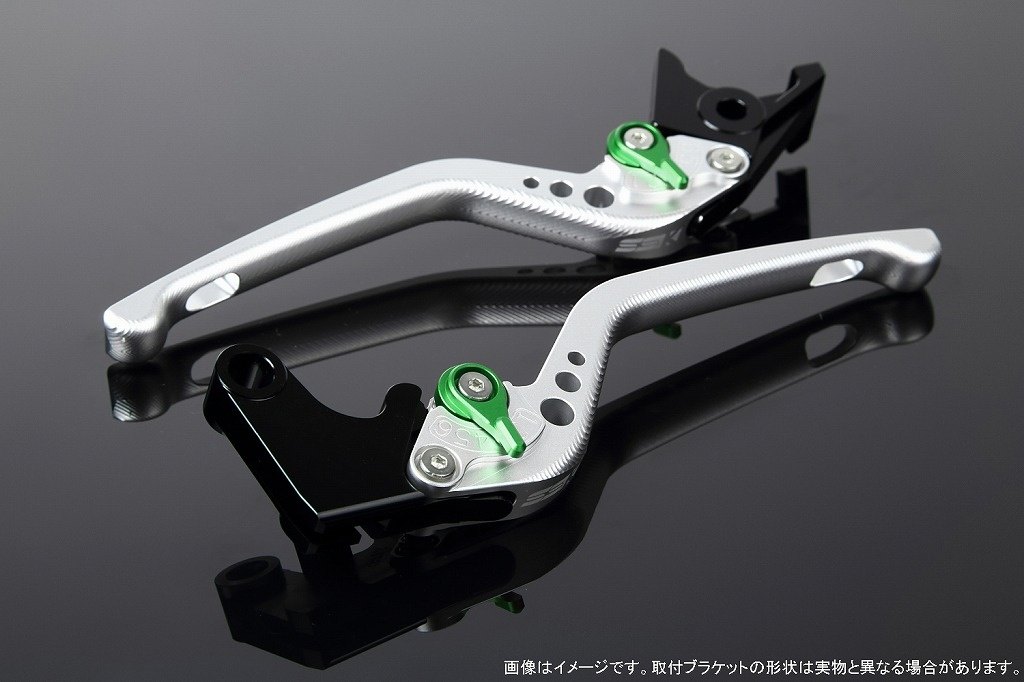 SPEEDRA スピードラ アジャストレバー 3Dロング GSX-R125 GSX-S125 SUZUKI スズキ ブレーキレバー ハンドル周辺パーツ ハンドル レバー本体カラー：マットシルバー / アジャスターカラー：マットグリーン