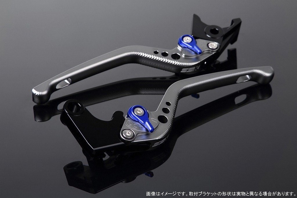 SPEEDRA スピードラ アジャストレバー 3Dロング ADV150 ADV160 PCX125 PCX160 HONDA ホンダ ブレーキレバー ハンドル周辺パーツ ハンドル レバー本体カラー：マットチタン / アジャスターカラー：マットブルー