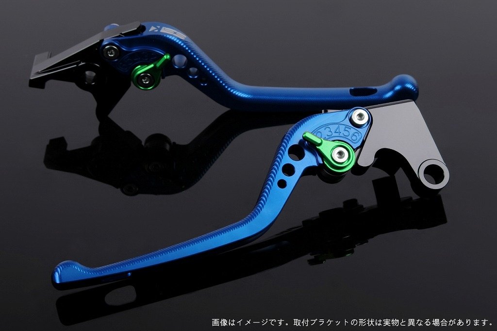 SPEEDRA スピードラ アジャストレバー 3Dロング ADV150 ADV160 PCX125 PCX160 HONDA ホンダ ブレーキレバー ハンドル周辺パーツ ハンドル レバー本体カラー：ブルー / アジャスターカラー：グリーン