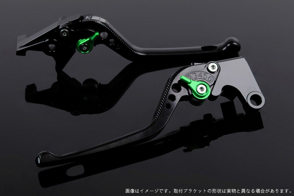 SPEEDRA スピードラ アジャストレバー 3Dロング XMAX YAMAHA ヤマハ ブレーキレバー ハンドル周辺パーツ ハンドル レバー本体カラー：グリーン / アジャスターカラー：グリーン