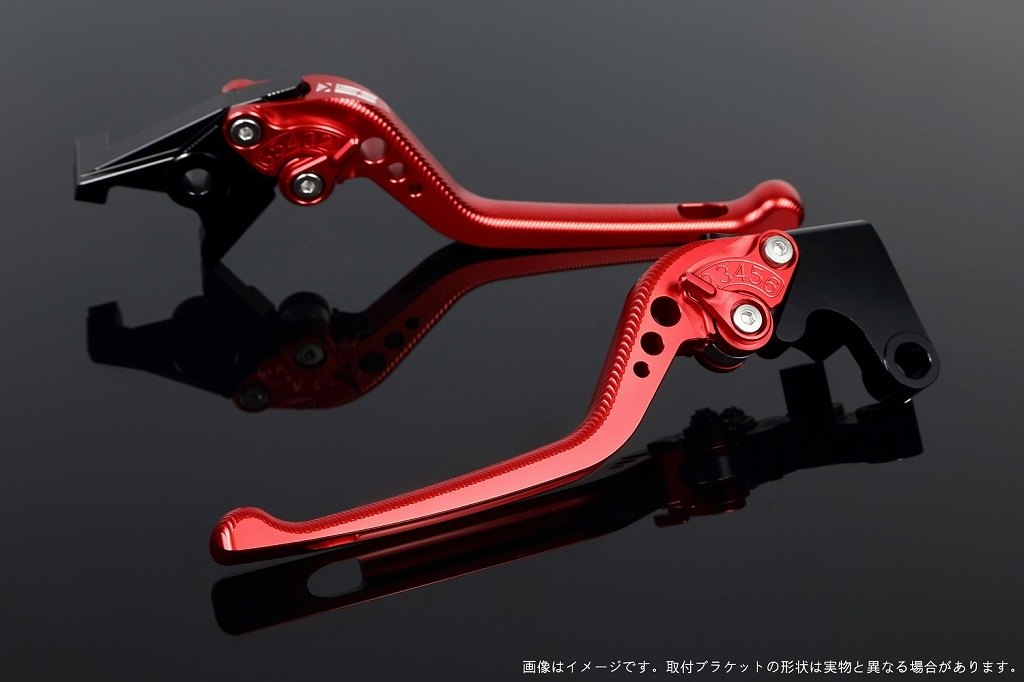 SPEEDRA スピードラ アジャストレバー 3Dロング スクランブラー デザートスレッド モンスター797 モンスター821 DUCATI ドゥカティ ブレーキレバー ハンドル周辺パーツ ハンドル レバー本体カラー：レッド / アジャスターカラー：レッド｜ウェビック　店