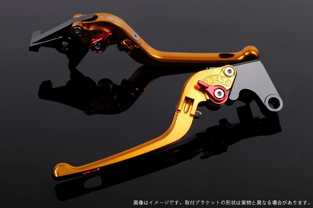SPEEDRA スピードラ アジャストレバー 3D可倒式 XMAX YAMAHA ヤマハ ブレーキレバー ハンドル周辺パーツ ハンドル アジャスターカラー:レッド / レバー本体カラー:ゴールド|ウェビック 店
