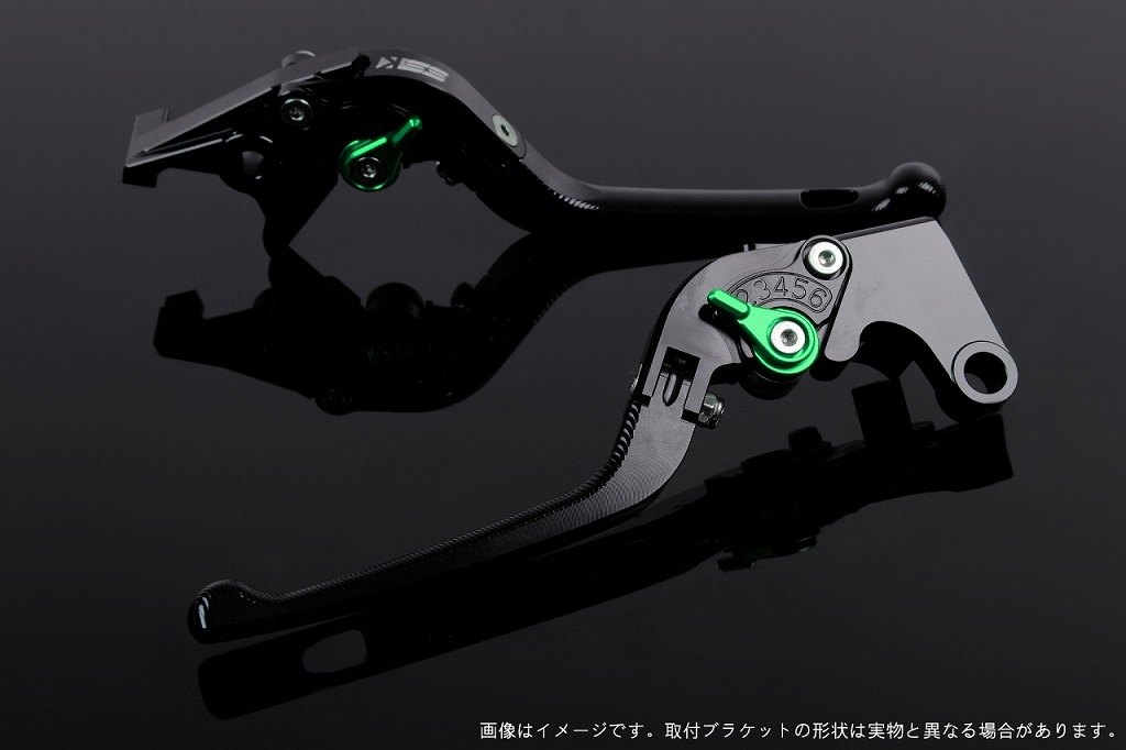 SPEEDRA スピードラ アジャストレバー 3D可倒式 XMAX YAMAHA ヤマハ ブレーキレバー ハンドル周辺パーツ ハンドル レバー本体カラー：ブラック / アジャスターカラー：グリーン｜ウェビック　店 10,663円