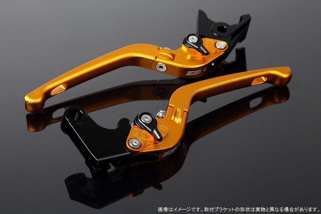 SPEEDRA スピードラ アジャストレバー 3D可倒式 XMAX YAMAHA ヤマハ ブレーキレバー ハンドル周辺パーツ ハンドル レバー本体カラー：マットゴールド / アジャスターカラー：マットブラック